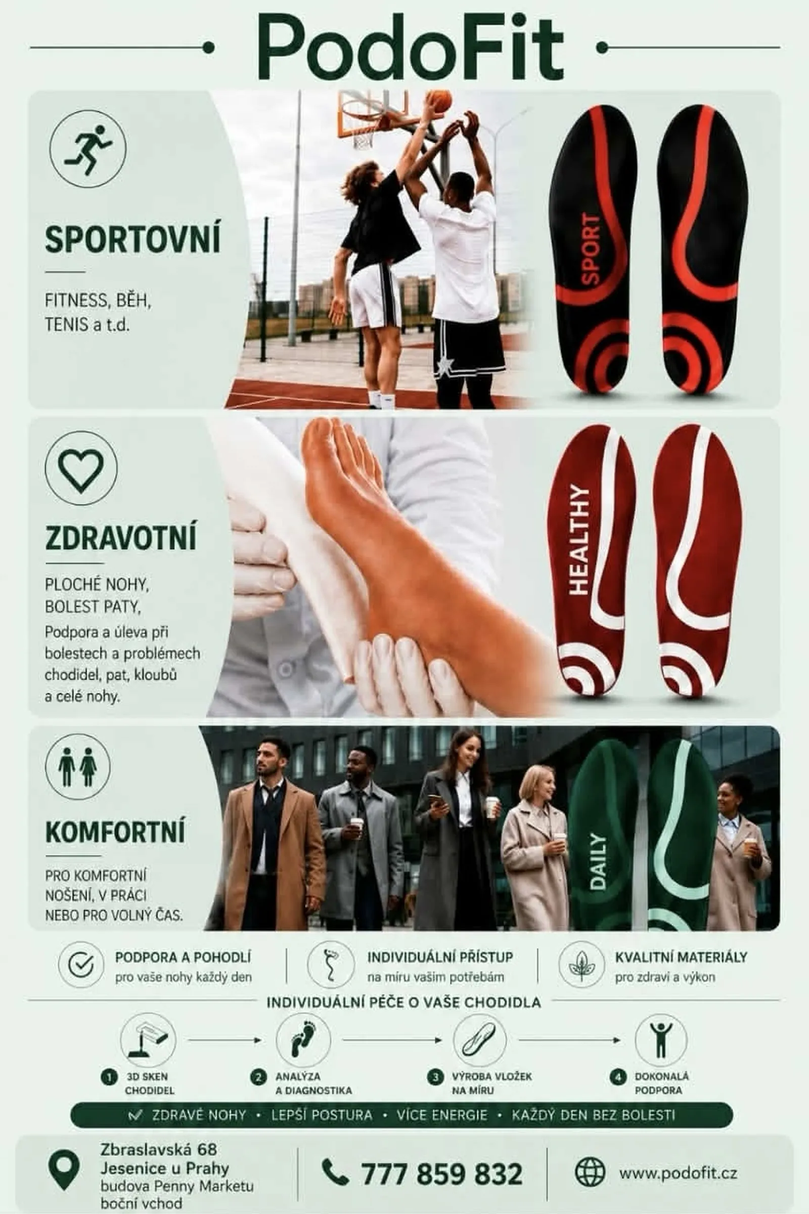 Diagnostika chodidel - 3D skenování pro ortopedické vložky